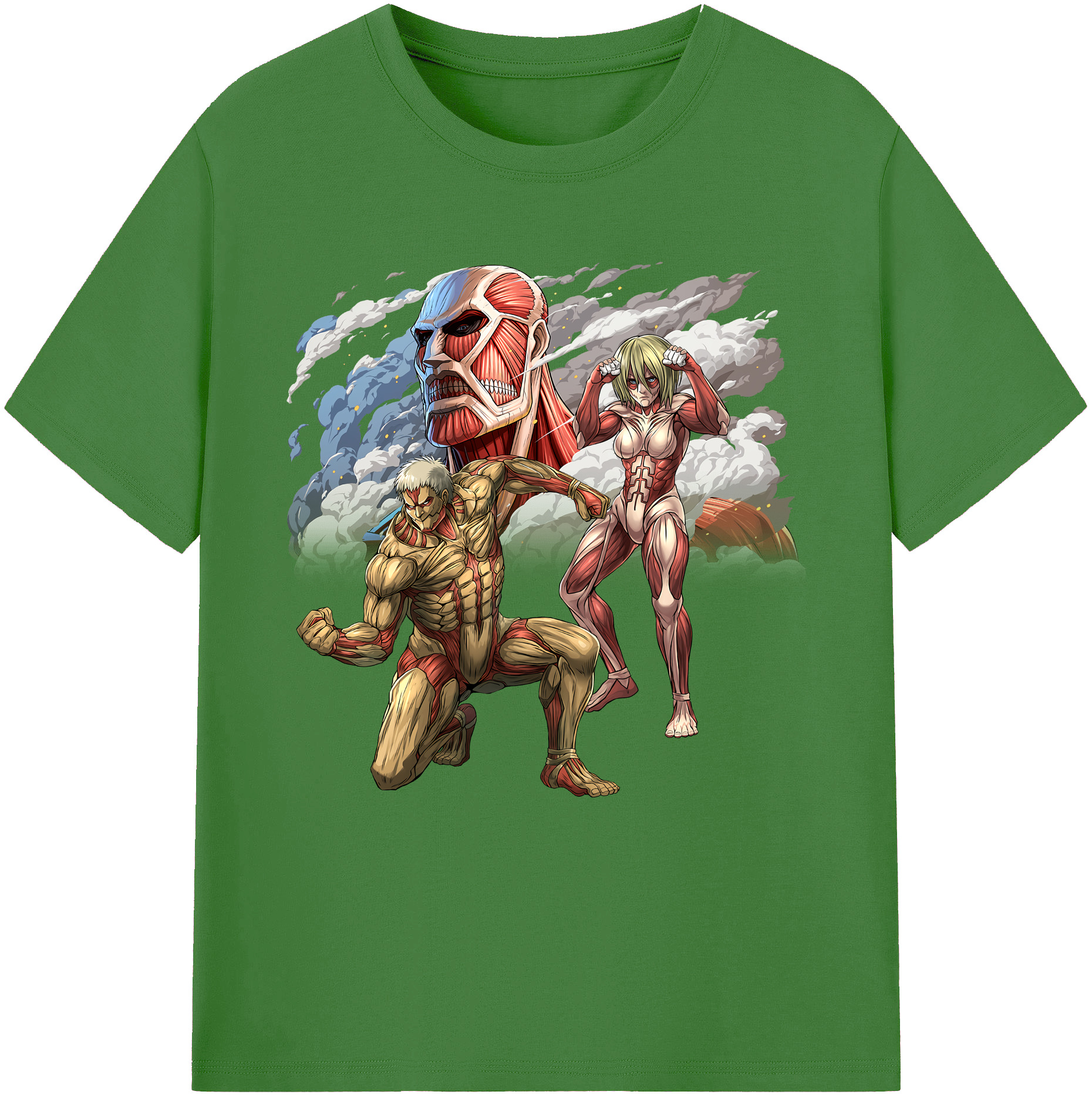 （画像用） 進撃の巨人 Attack on Titan レディースカジュアルプリントTシャツ（綿100％）